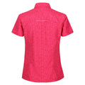 Flamingo Pink Potion - Back - Regatta Womens-Ladies Mindano VIII Ditsy Print Short-Sleeved Shirt