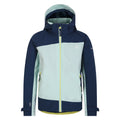 Mint Green-Moonlight Denim - Front - Dare 2B Childrens-Kids Explore II Waterproof Jacket