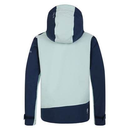 Mint Green-Moonlight Denim - Back - Dare 2B Childrens-Kids Explore II Waterproof Jacket