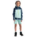 Mint Green-Moonlight Denim - Close up - Dare 2B Childrens-Kids Explore II Waterproof Jacket