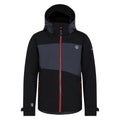 Ebony Grey-Black - Front - Dare 2B Childrens-Kids Explore II Waterproof Jacket