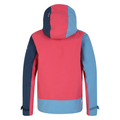 Sorbet Pink-Niagara Blue - Back - Dare 2B Childrens-Kids Explore II Waterproof Jacket