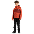 Cinnamon-Tuscan Red - Close up - Dare 2B Childrens-Kids Explore II Waterproof Jacket