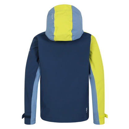 Coronet Blue-Moonlight Denim - Back - Dare 2B Childrens-Kids Explore II Waterproof Jacket