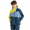 Coronet Blue-Moonlight Denim - Lifestyle - Dare 2B Childrens-Kids Explore II Waterproof Jacket