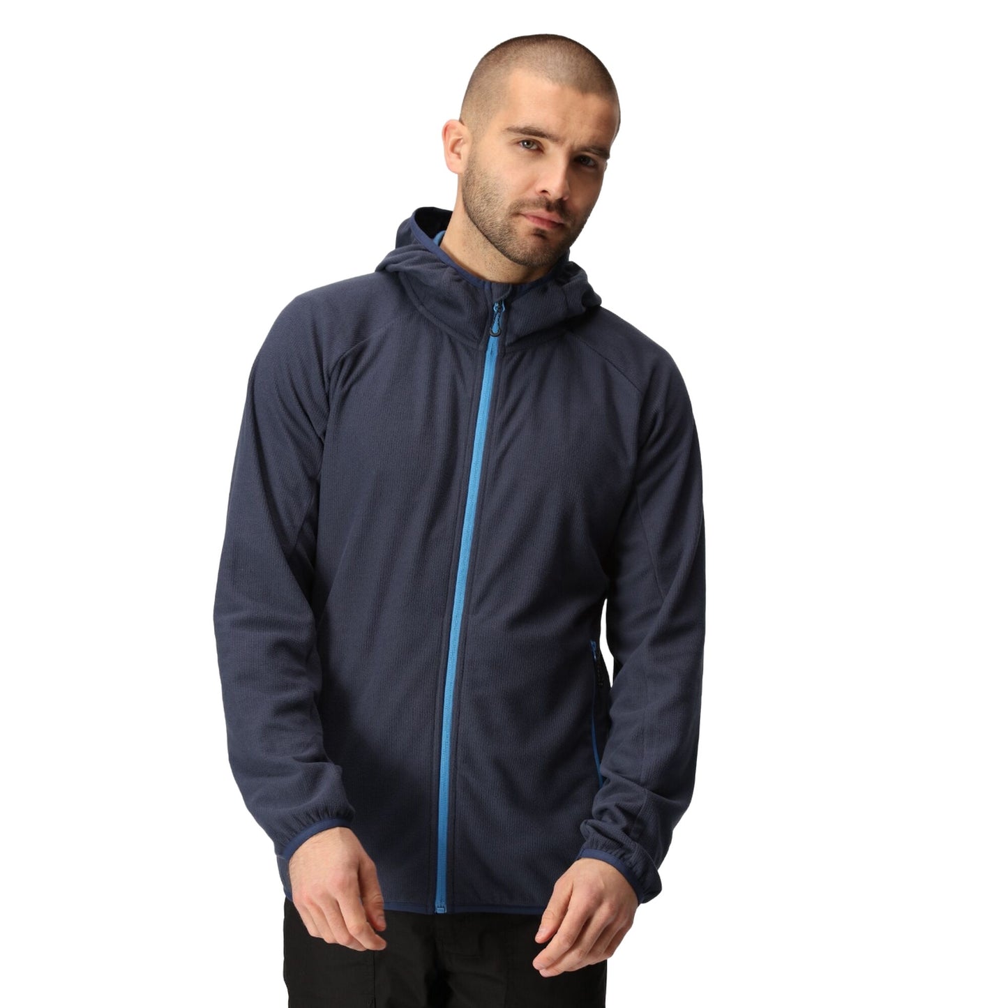 Navy-French Blue - Side - Regatta Professional Mens Full Zip Fleece Jacket
