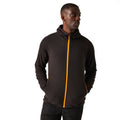 Black-Orange Pop - Side - Regatta Mens Navigate Full Zip Fleece Jacket