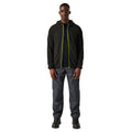 Black-Lime Green - Pack Shot - Regatta Mens Navigate Full Zip Fleece Jacket