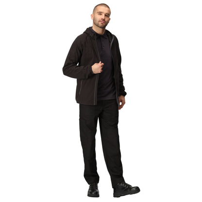 Black-Seal Grey - Pack Shot - Regatta Professional Mens Full Zip Fleece Jacket