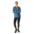 Coronet Blue - Close up - Regatta Womens-Ladies Warriewood Microfleece Half Zip Hoodie