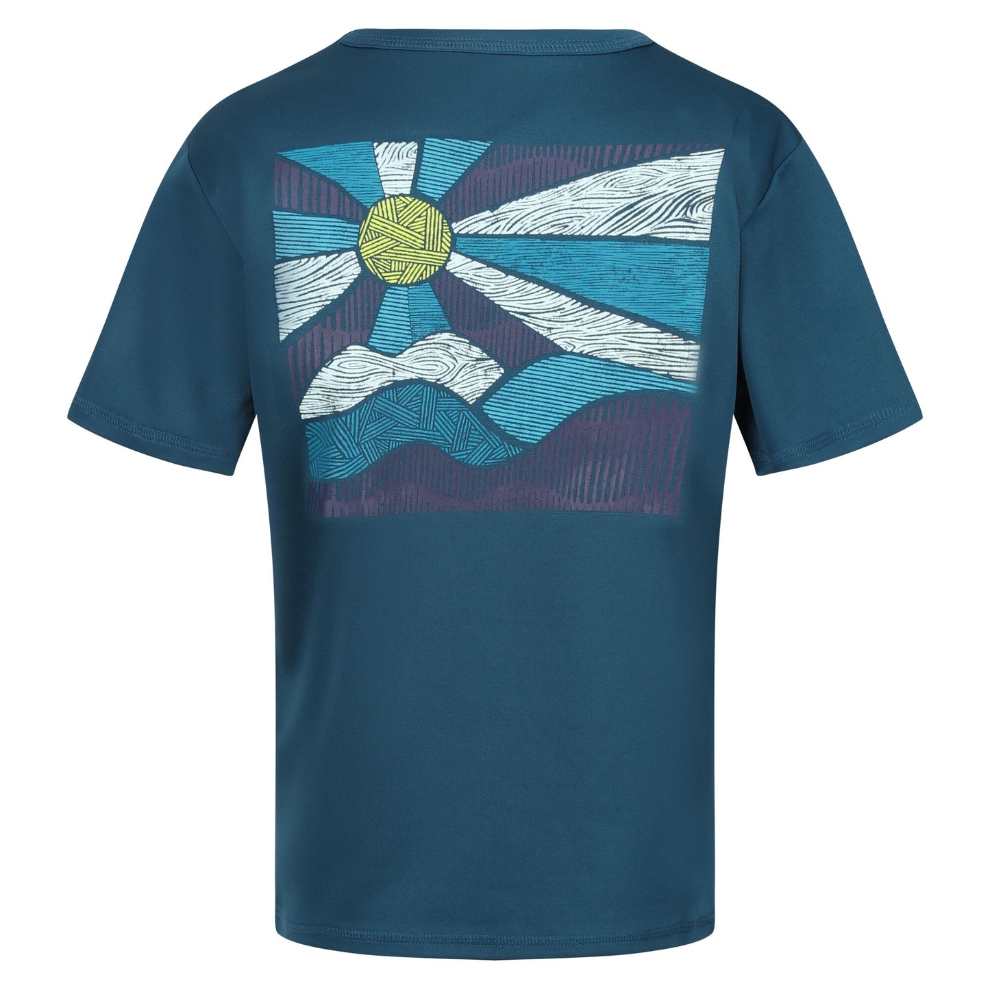 Moroccan Blue - Back - Regatta Childrens-Kids Alvarado VIII Sunrise T-Shirt