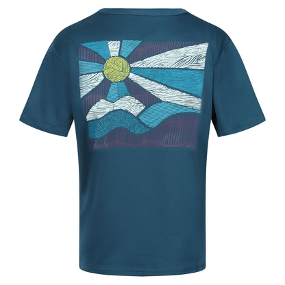 Moroccan Blue - Back - Regatta Childrens-Kids Alvarado VIII Sunrise T-Shirt