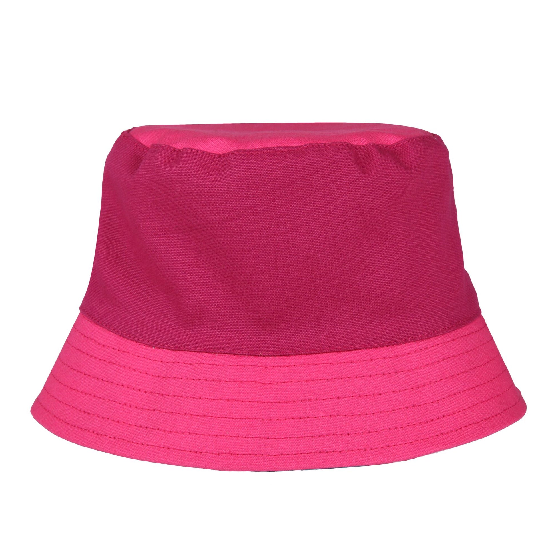 Tahoe Blue-Pink Potion - Side - Regatta Childrens-Kids Flip Leaf Print Bucket Hat