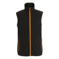 Black-Orange Pop - Front - Regatta Mens Navigate Fleece Gilet