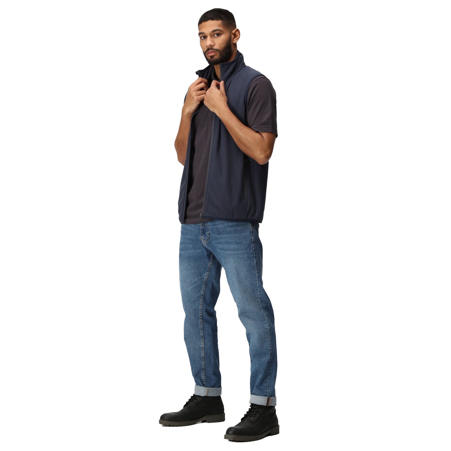 Navy-Seal Grey - Pack Shot - Regatta Professional Mens Fleece Gilet