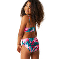 Tahoe Blue - Back - Regatta Girls Dakaria II Tropical Leaves Bikini Set