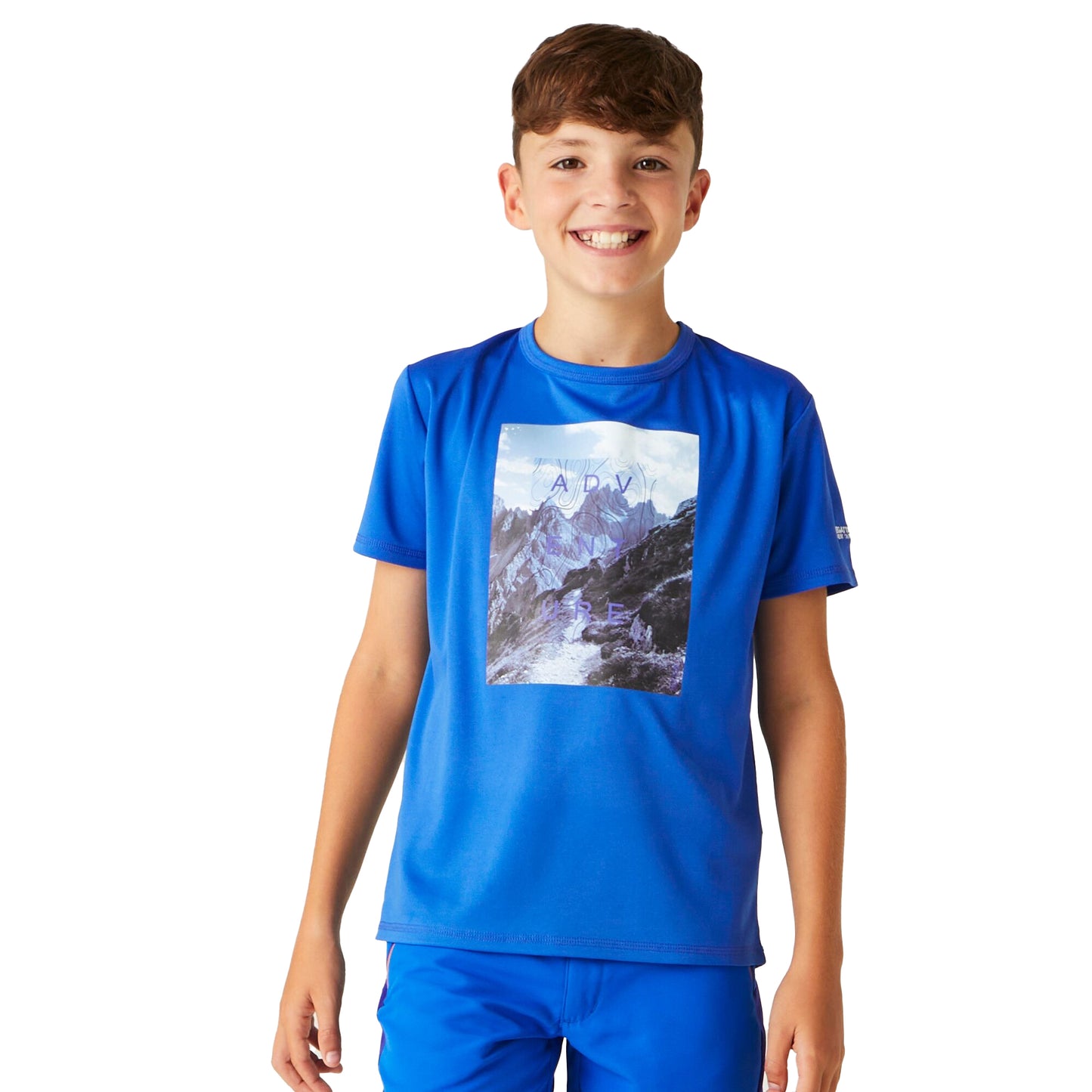 Oxford Blue - Lifestyle - Regatta Childrens-Kids Alvardo VIII Mountain T-Shirt
