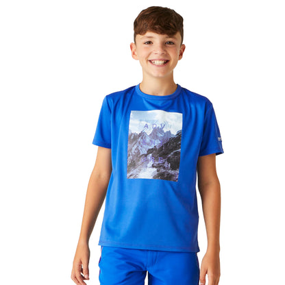 Oxford Blue - Lifestyle - Regatta Childrens-Kids Alvardo VIII Mountain T-Shirt