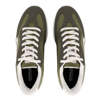 Dark Khaki - Pack Shot - Regatta Mens Marine Retro Trainers