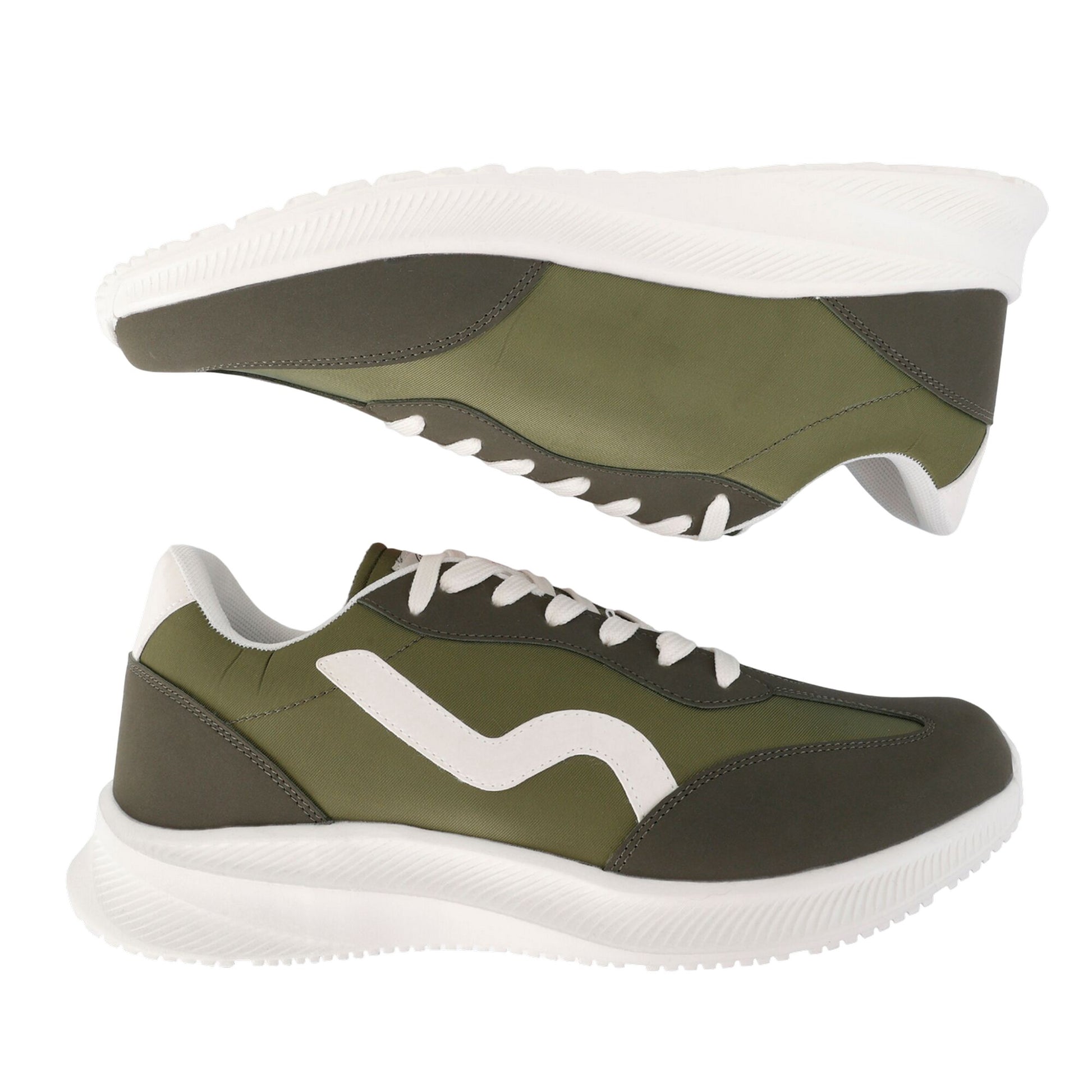 Dark Khaki - Close up - Regatta Mens Marine Retro Trainers