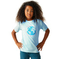 Bleached Aqua - Lifestyle - Regatta Childrens-Kids Alvardo VIII Graphic Print T-Shirt
