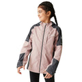 Dusky Rose-Seal Grey - Front - Regatta Childrens-Kids Calderdale II Waterproof Jacket