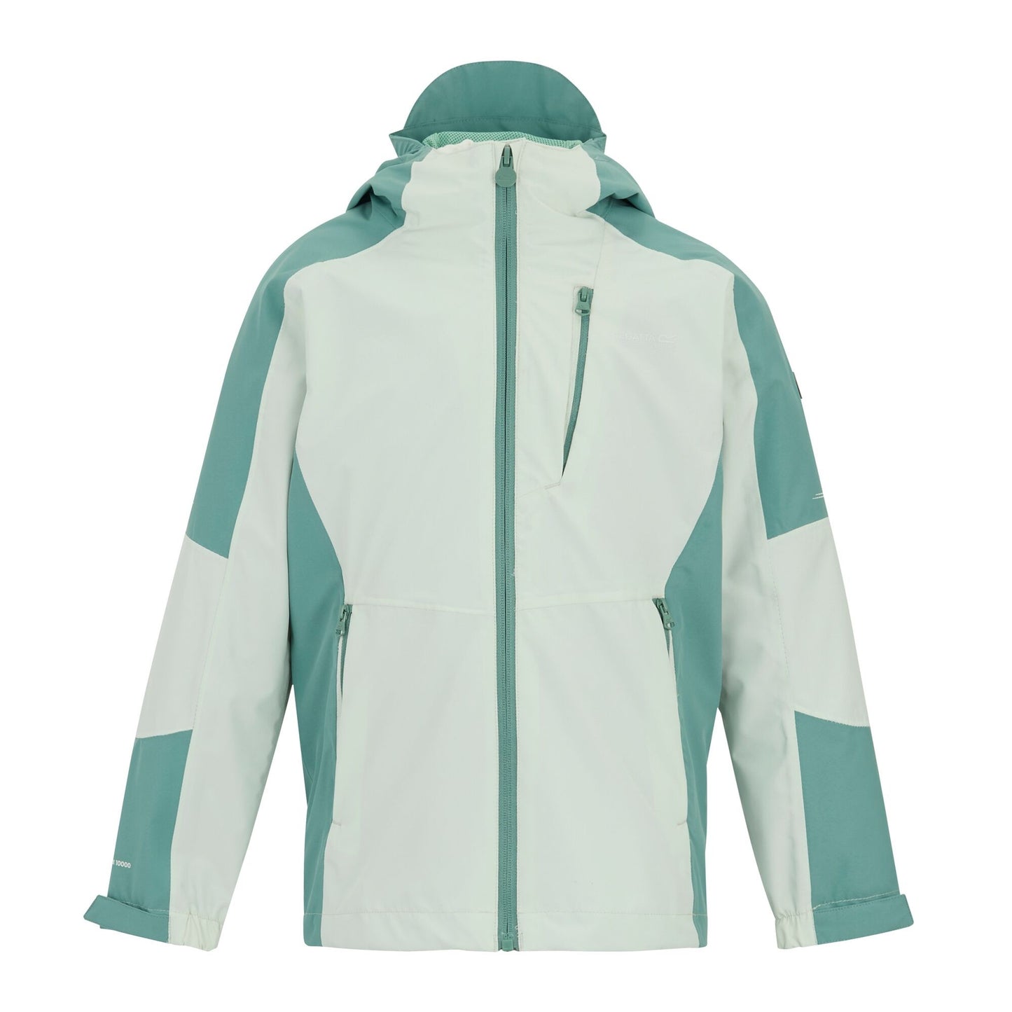 Ivy Moss-Ocean Mist - Front - Regatta Childrens-Kids Calderdale II Waterproof Jacket