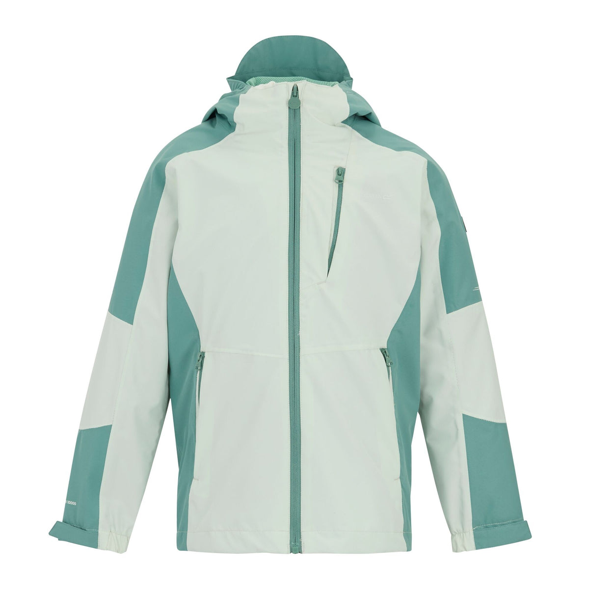 Ivy Moss-Ocean Mist - Front - Regatta Childrens-Kids Calderdale II Waterproof Jacket