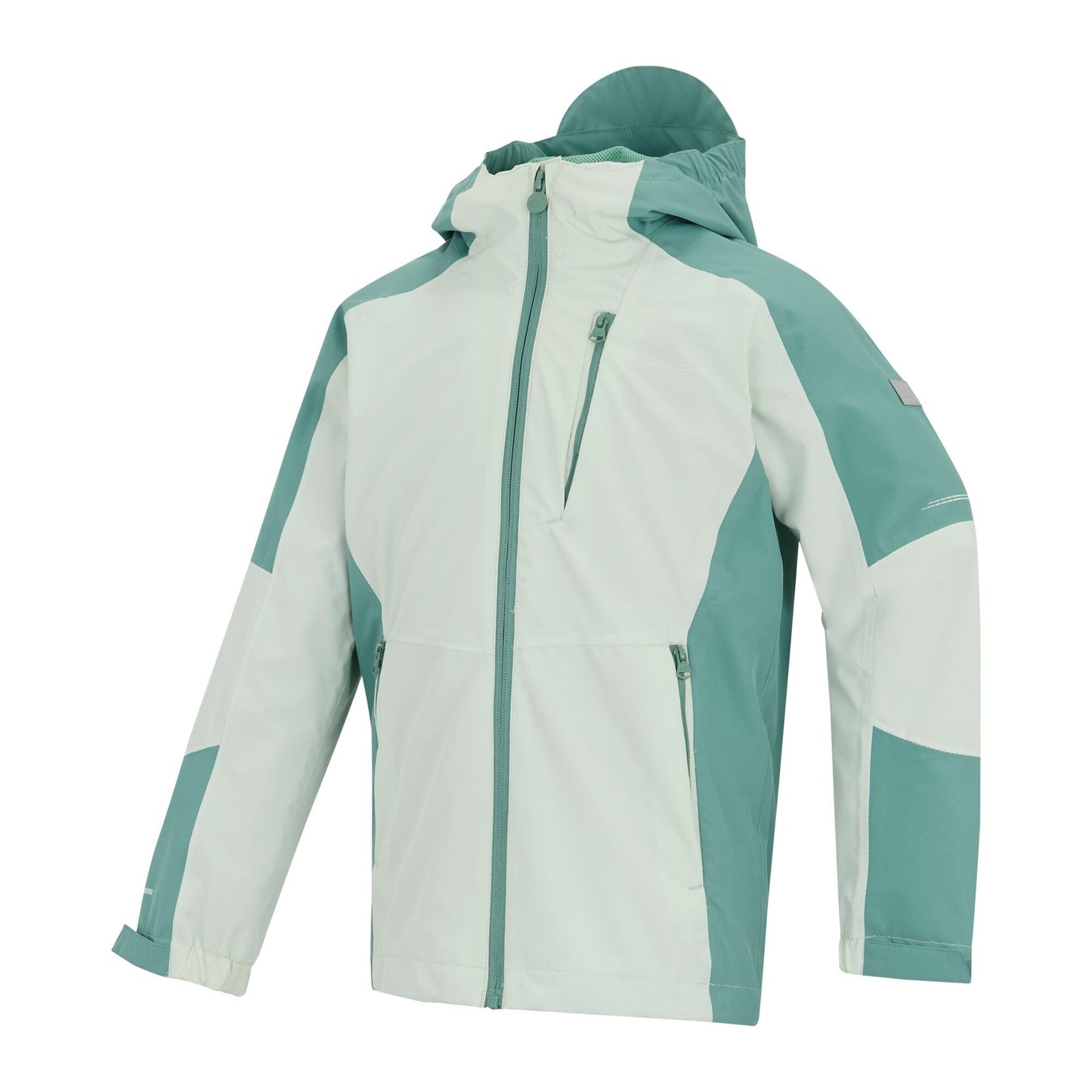 Ivy Moss-Ocean Mist - Side - Regatta Childrens-Kids Calderdale II Waterproof Jacket
