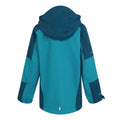 Tahoe Blue-Moroccan Blue - Back - Regatta Childrens-Kids Calderdale II Waterproof Jacket