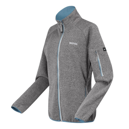 Heather-Coronet Blue - Side - Regatta Womens-Ladies Ravenhill Full Zip Fleece Top