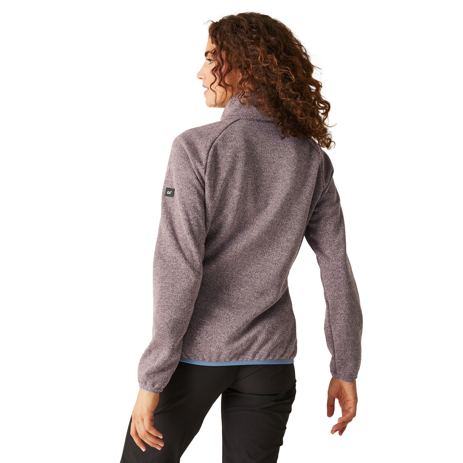 Heather-Coronet Blue - Pack Shot - Regatta Womens-Ladies Ravenhill Full Zip Fleece Top