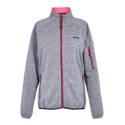 White-Flamingo Pink - Front - Regatta Womens-Ladies Ravenhill Full Zip Fleece Top