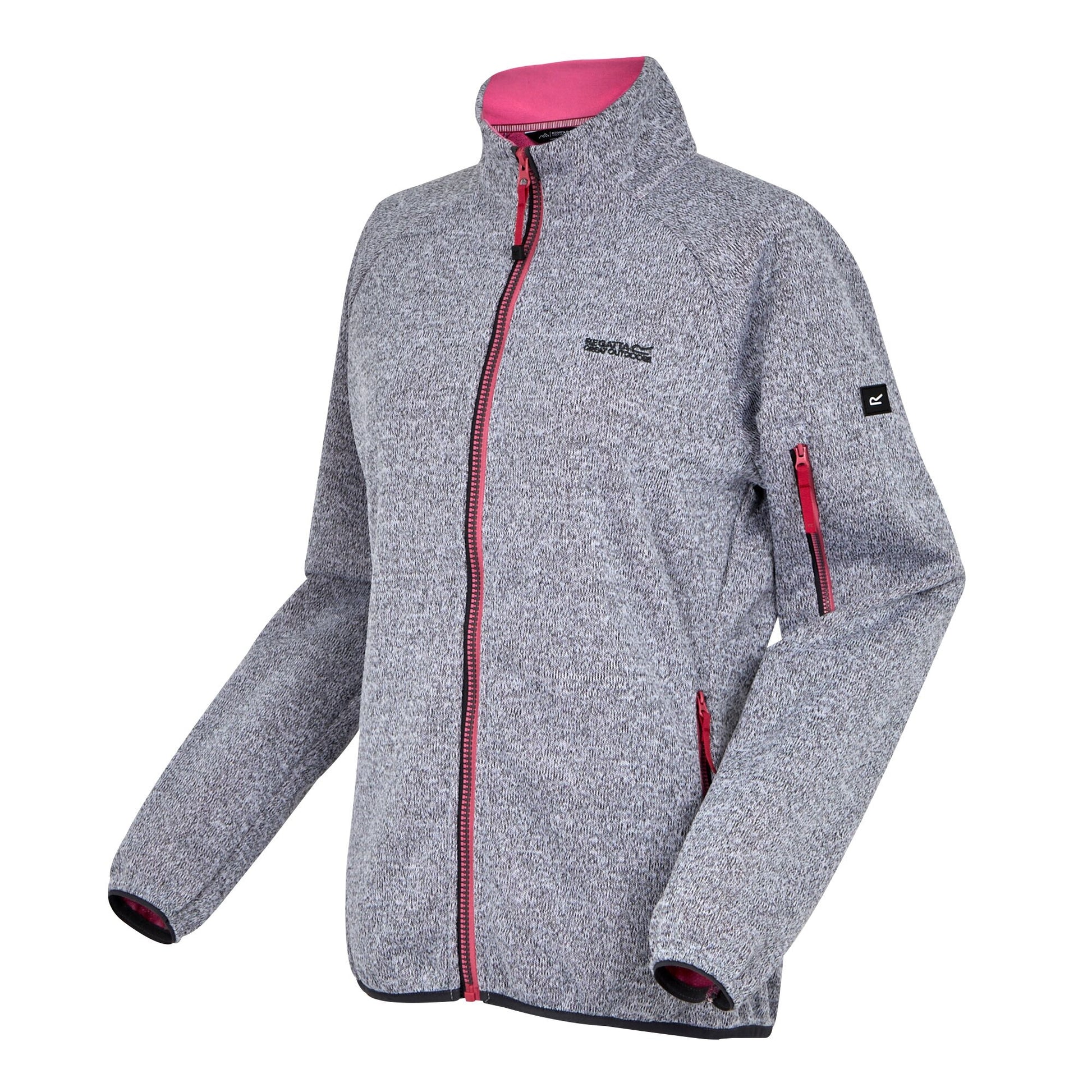 White-Flamingo Pink - Side - Regatta Womens-Ladies Ravenhill Full Zip Fleece Top