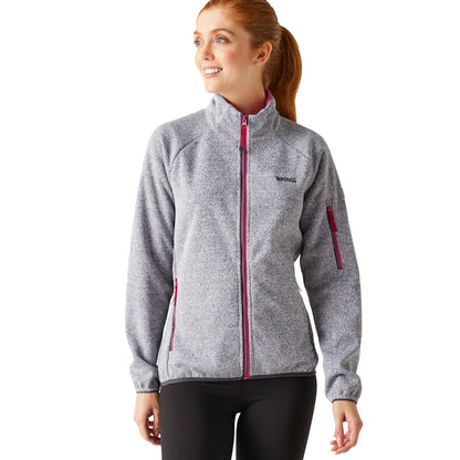 White-Flamingo Pink - Lifestyle - Regatta Womens-Ladies Ravenhill Full Zip Fleece Top