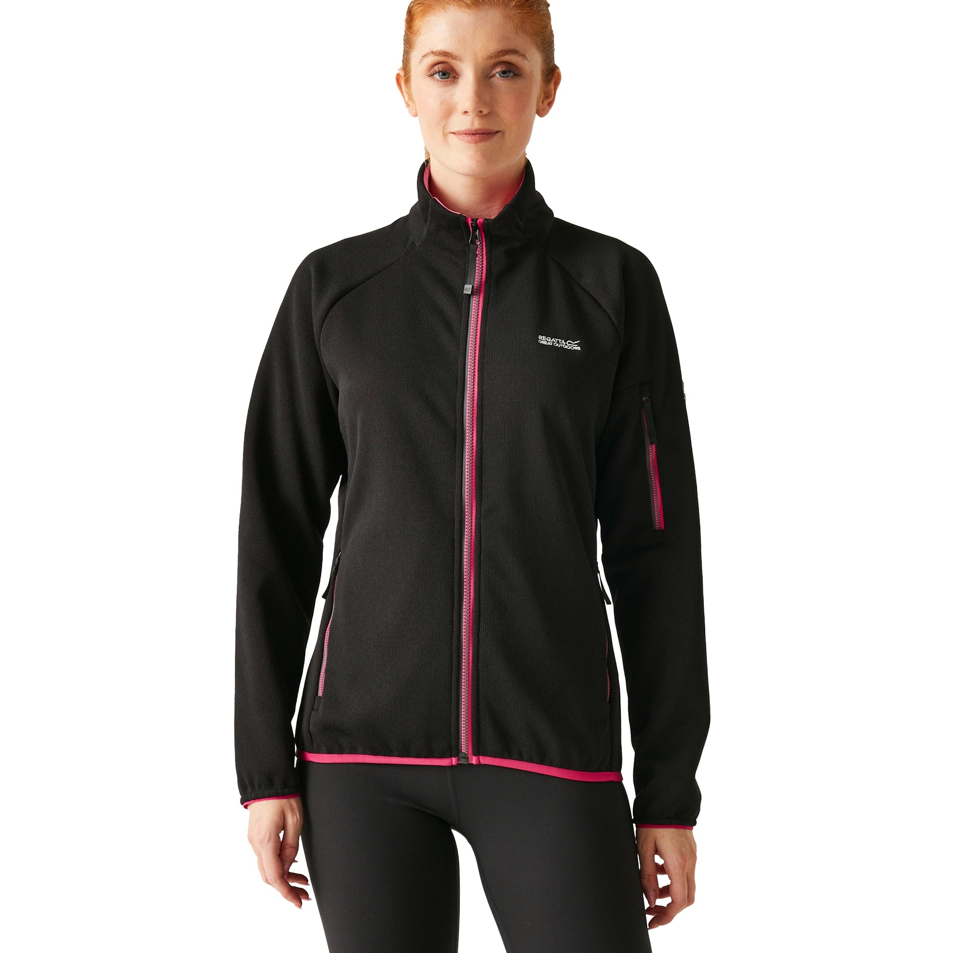 Black-Pink Potion - Lifestyle - Regatta Womens-Ladies Ravenhill Full Zip Fleece Top