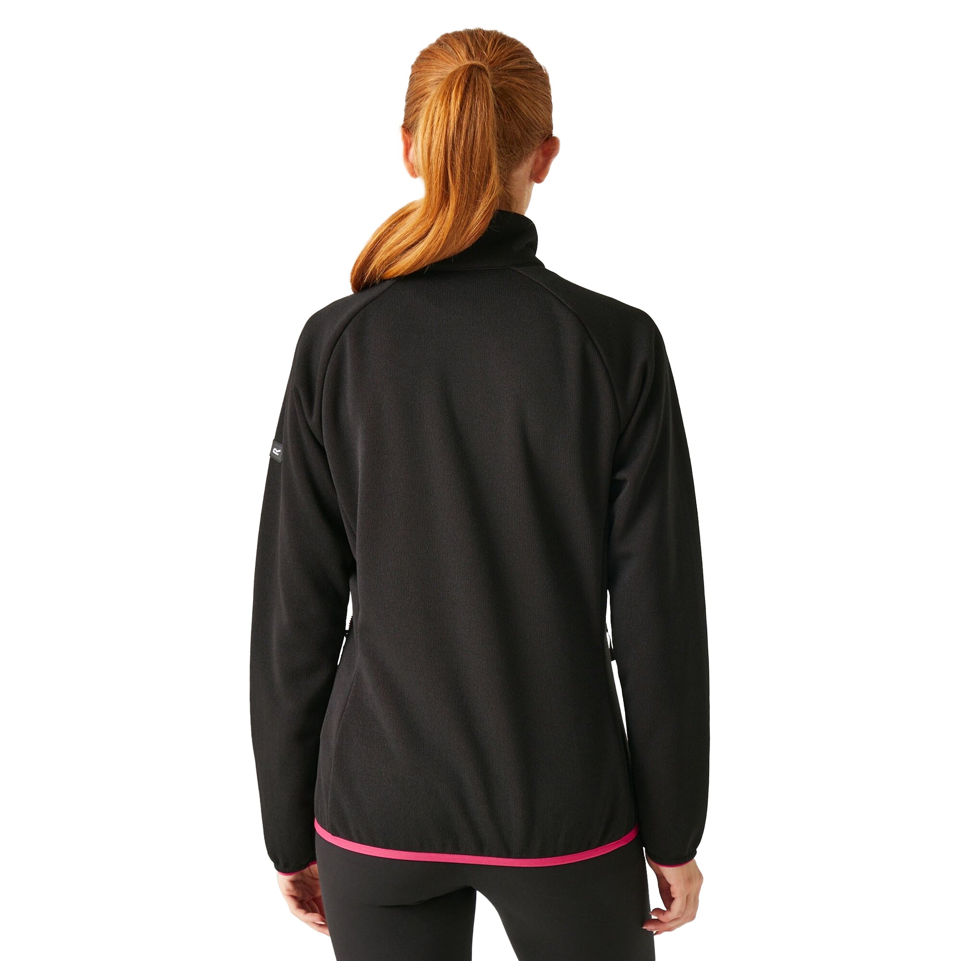 Black-Pink Potion - Pack Shot - Regatta Womens-Ladies Ravenhill Full Zip Fleece Top