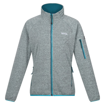 Bleached Aqua-Tahoe Blue - Front - Regatta Womens-Ladies Ravenhill Full Zip Fleece Top