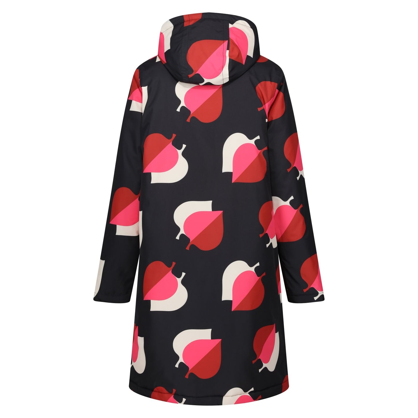 Shadow-Elm Pink - Front - Regatta Womens-Ladies Orla Kiely Leaf Longline Waterproof Jacket