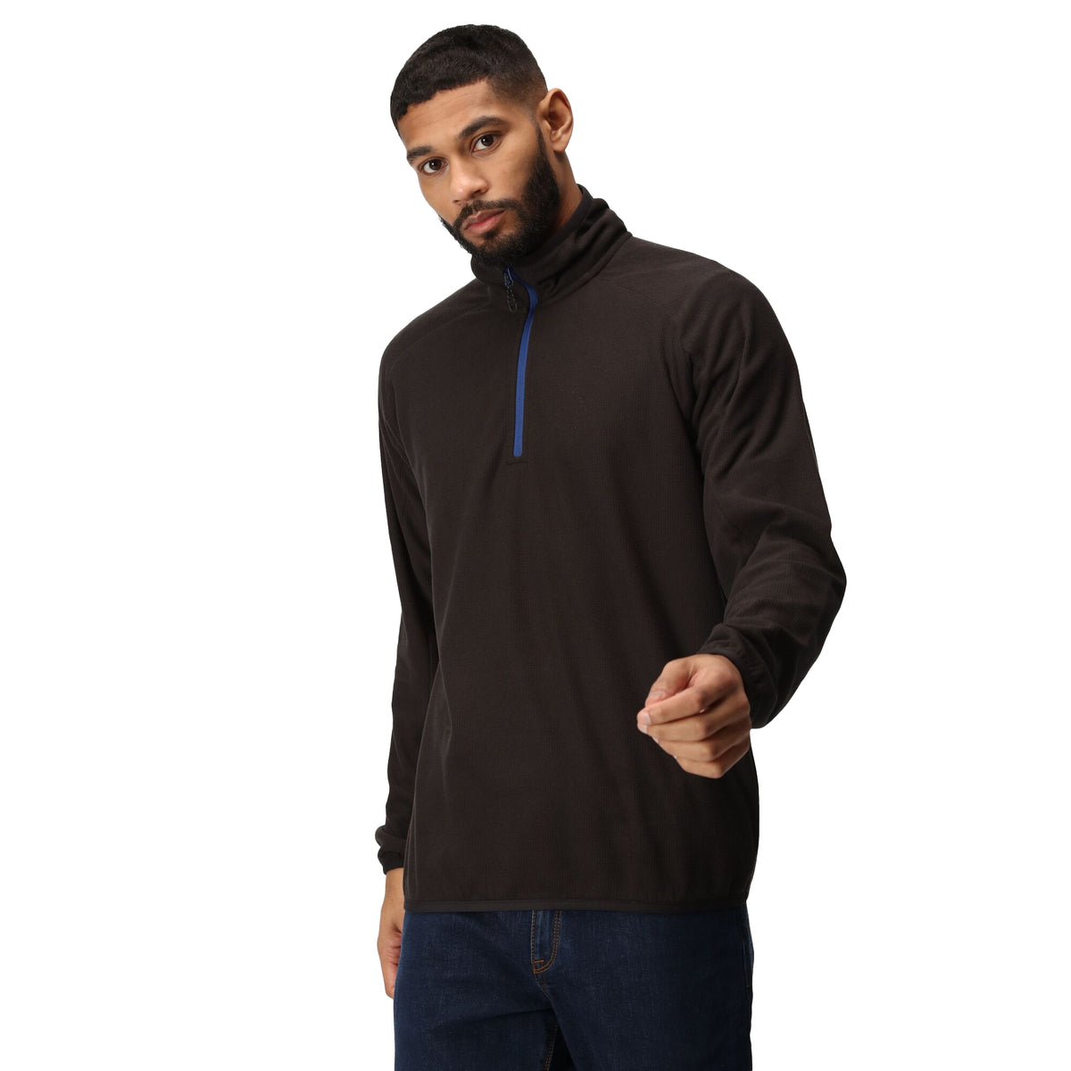 Black-New Royal - Side - Regatta Professional Mens Half Zip Fleece Top