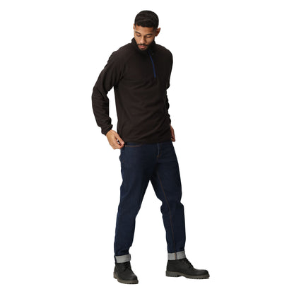 Black-New Royal - Pack Shot - Regatta Professional Mens Half Zip Fleece Top