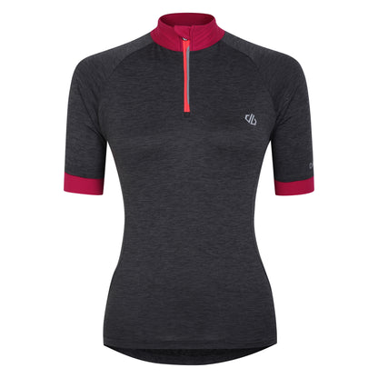 Black Marl - Front - Dare 2B Womens-Ladies Pedal Through It II Jersey