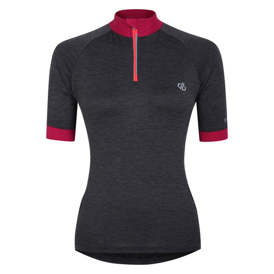 Black Marl - Front - Dare 2B Womens-Ladies Pedal Through It II Jersey