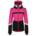 Pure Pink-Black - Front - Dare 2B Womens-Ladies Vitilised Ski Jacket
