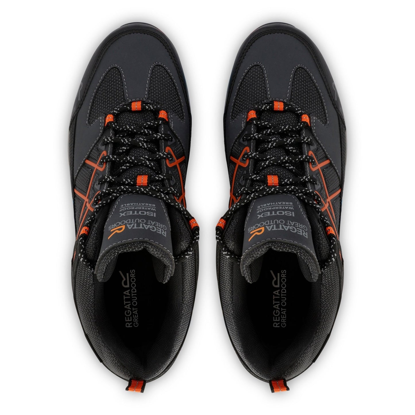 Granite-Blaze Orange - Lifestyle - Regatta Mens Samaris III Low Walking Shoes