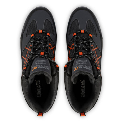 Granite-Blaze Orange - Lifestyle - Regatta Mens Samaris III Low Walking Shoes