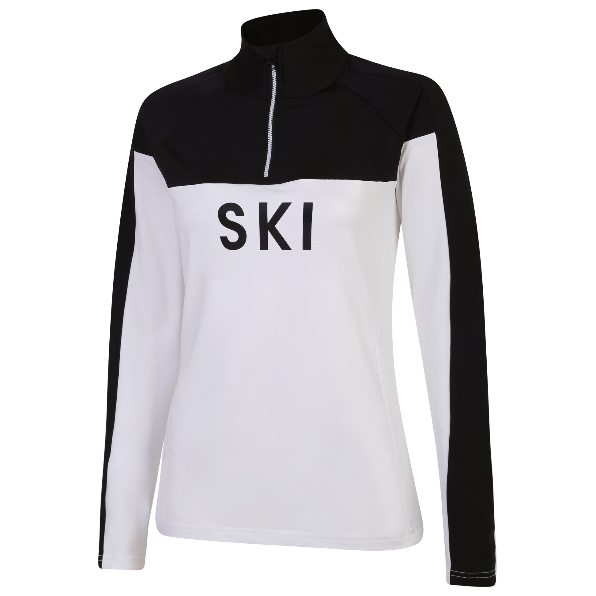 White-Black - Side - Dare 2B Womens-Ladies Powder Core Stretch Midlayer