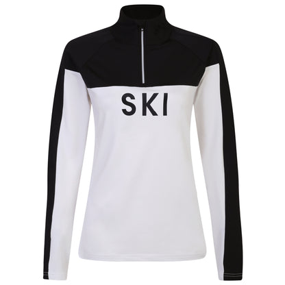 White-Black - Front - Dare 2B Womens-Ladies Powder Core Stretch Midlayer