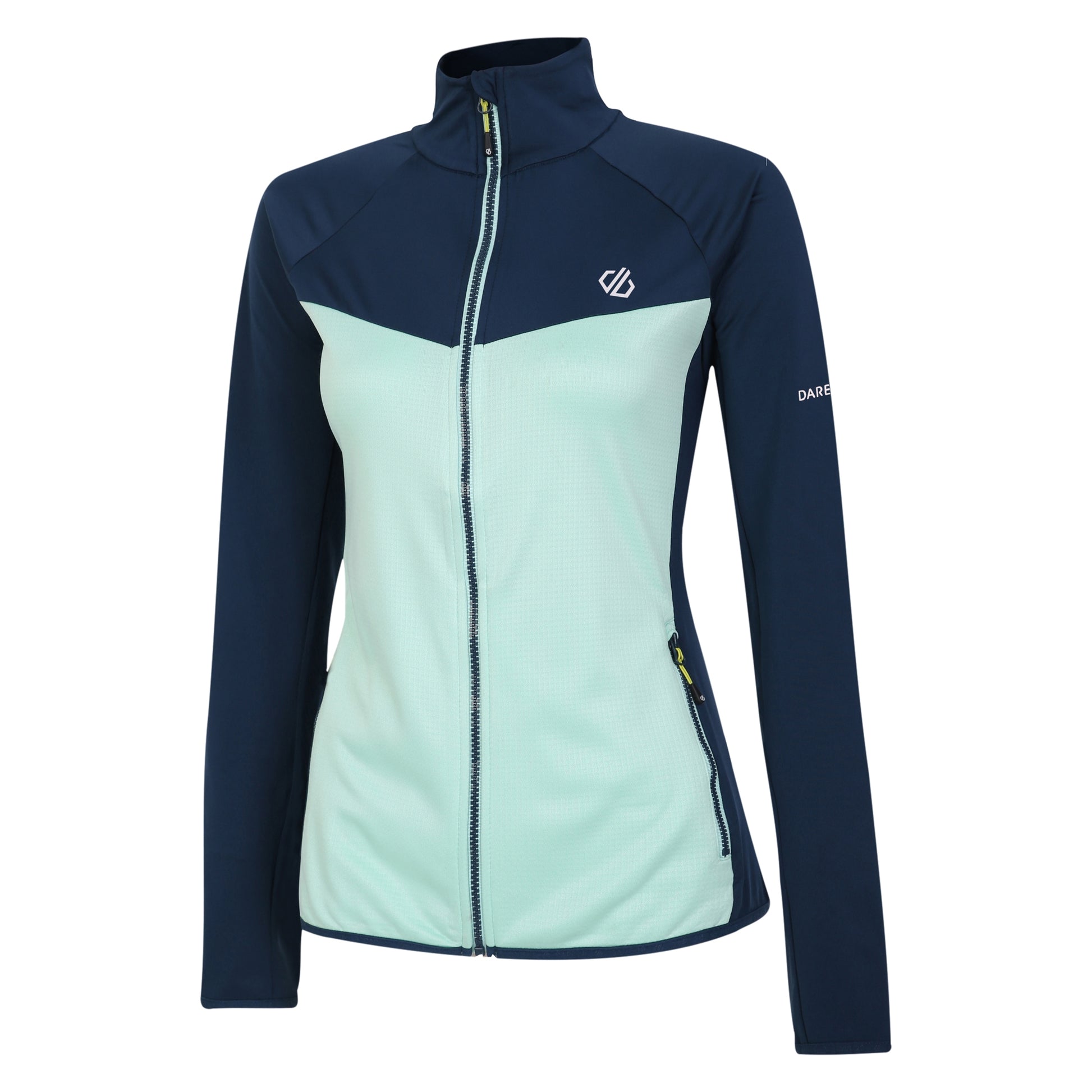 Mint Green-Moonlight Denim - Side - Dare 2B Womens-Ladies Ascending Contrast Core Stretch Jacket