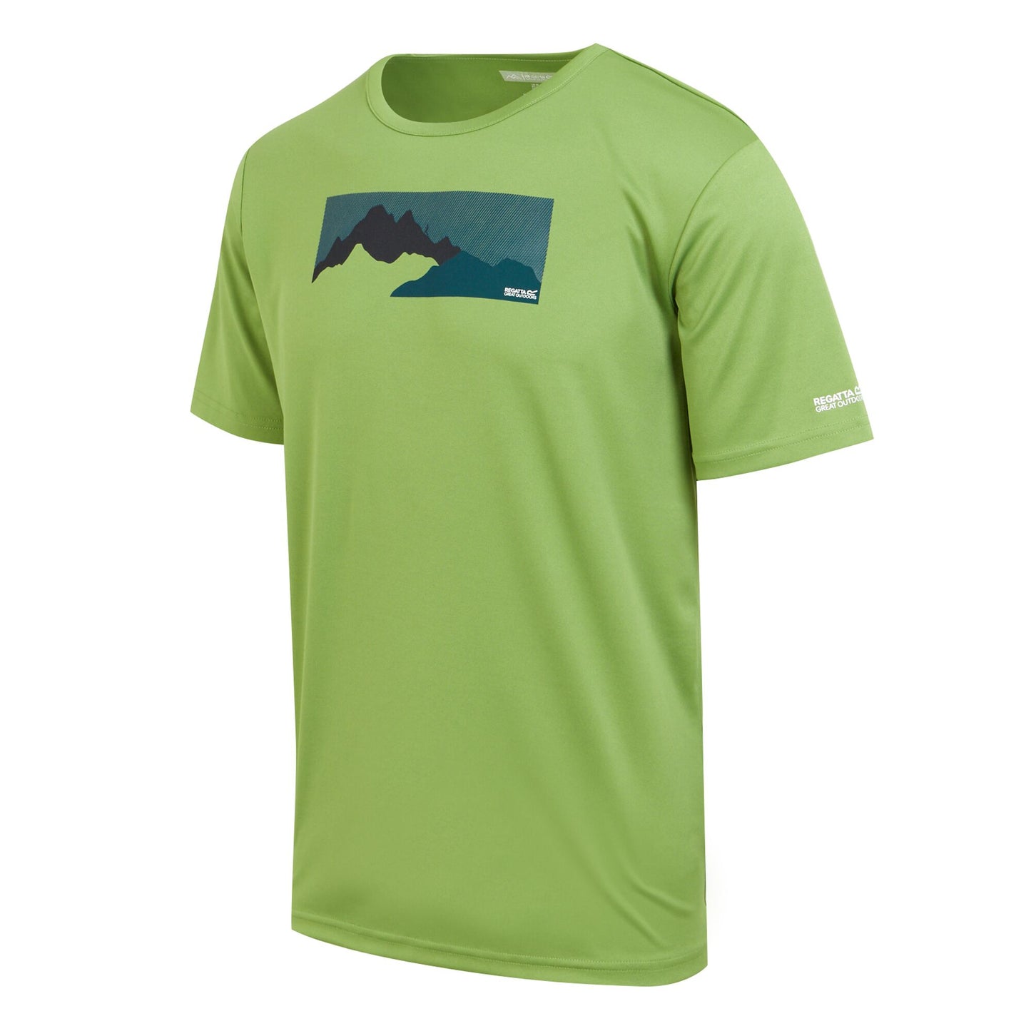 Piquant Green - Side - Regatta Mens Fingal VIII Graphic Print T-Shirt